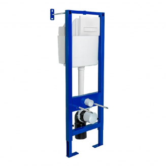 Система инсталляции для унитазов BERGES Atom Line 410 + клавиша белая