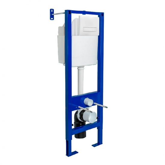 Система инсталляции для унитазов BERGES Atom Line 410 + клавиша белая