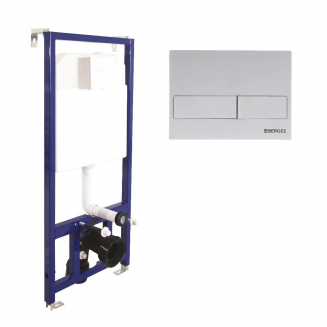 Система инсталляции для унитазов BERGES Novum 040214 + клавиша белая