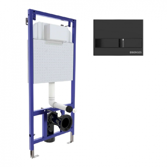 Система инсталляции для унитазов BERGES Novum 040216 + клавиша чёрная