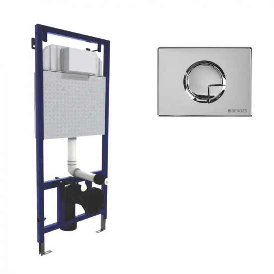 Система инсталляции для унитазов BERGES Novum 040223 + клавиша хром