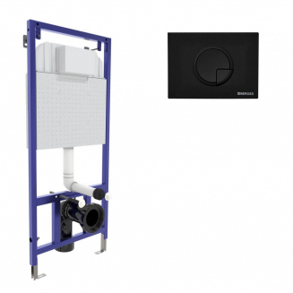 Система инсталляции для унитазов BERGES Novum 040225 + клавиша чёрная