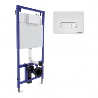 Система инсталляции для унитазов BERGES Novum 040234 + клавиша белая