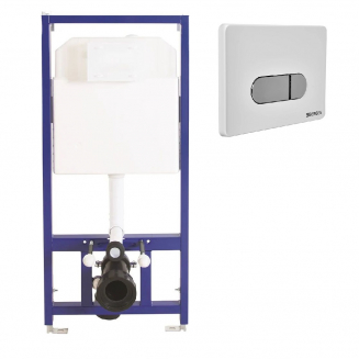 Система инсталляции для унитазов BERGES Novum 040237 + клавиша хром/белая