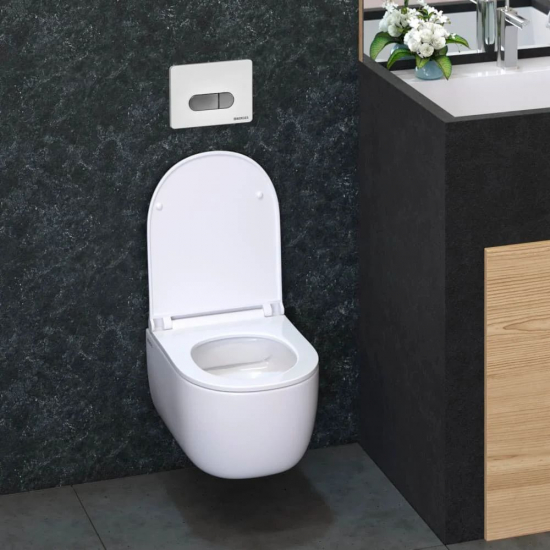 Система инсталляции для унитазов BERGES Novum 040237 + клавиша хром/белая