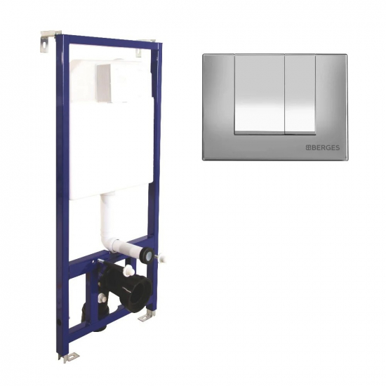Система инсталляции для унитазов BERGES Novum 040243 + клавиша хром