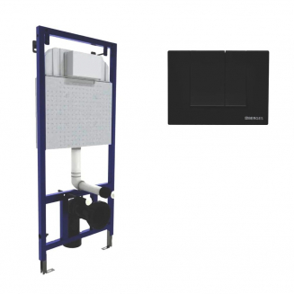 Система инсталляции для унитазов BERGES Novum 040245 + клавиша чёрная