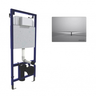 Система инсталляции для унитазов BERGES Novum 040252 + клавиша хром