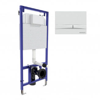 Система инсталляции для унитазов BERGES Novum 040254 + клавиша белая