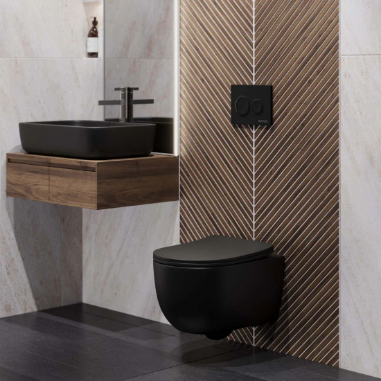 Система инсталляции для унитазов BERGES Novum 040265 + клавиша чёрная