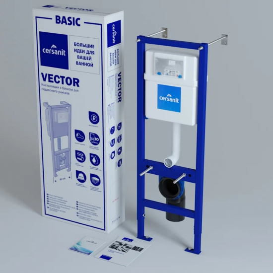 Система инсталляции для унитазов CERSANIT Vector металлический каркас с бачком