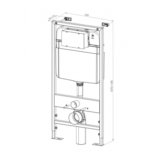 Система инсталляции для унитазов D&K DI8055119 без клавиши