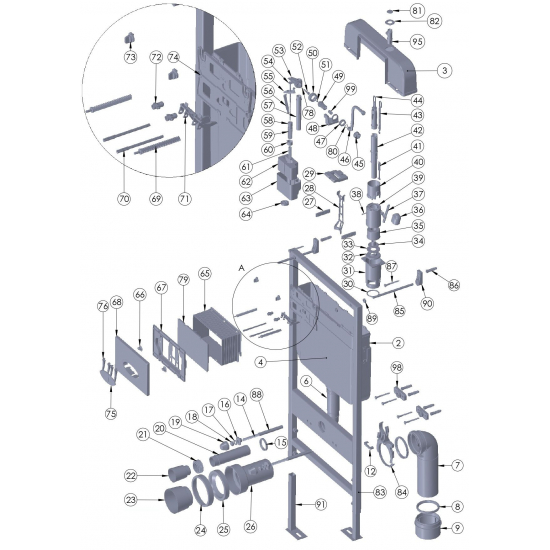 Система инсталляции для унитазов D&K DI8055119 без клавиши