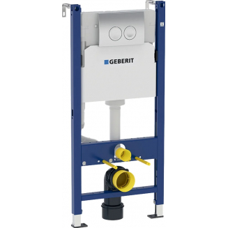 Система инсталляции для унитазов GEBERIT Duofix Delta 458.124.21.1 3 в 1 с кнопкой смыва, хром