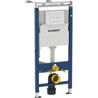 Система инсталляции для унитазов GEBERIT Duofix Платтенбау 458.125.11.1 4 в 1 с кнопкой смыва, белая