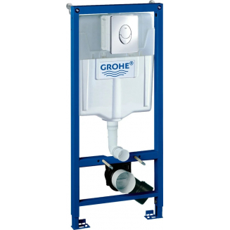 Система инсталляции для унитазов GROHE 38721001 Rapid SL 3 в 1 с овальной кнопкой смыва