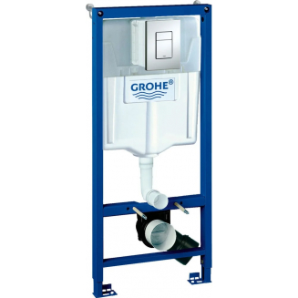 Система инсталляции для унитазов GROHE 38772001 Rapid SL 3 в 1 с квадратной кнопкой смыва (Германия)