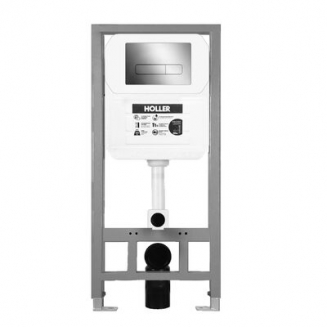 Система инсталляции для унитазов HOLLER K133-A04 (комплект 2 в 1 + плита) + Клавиша K5232 хром