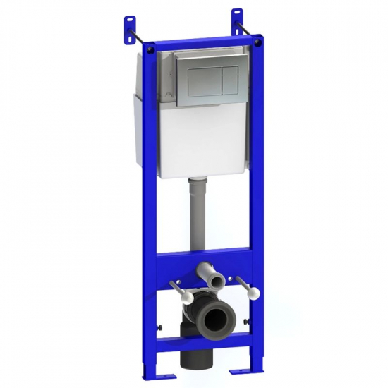 Система инсталляции для унитазов УКЛАД СИ 01.04.54.00.6 с кнопкой под алюминий