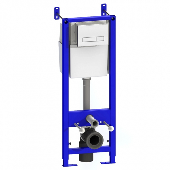 Система инсталляции для унитазов УКЛАД СИ 01.04.54.10.0 с белой кнопкой