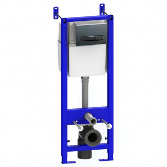 Система инсталляции для унитазов УКЛАД СИ 01.04.54.10.5 с чёрной кнопкой
