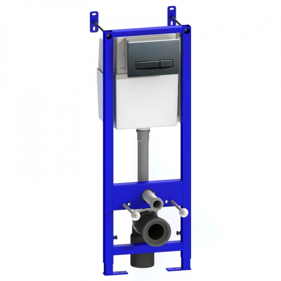 Система инсталляции для унитазов УКЛАД СИ 01.04.54.10.5 с чёрной кнопкой