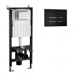 Система инсталляции для унитазов WAVE Механика, кнопка V2 чёрный матовый