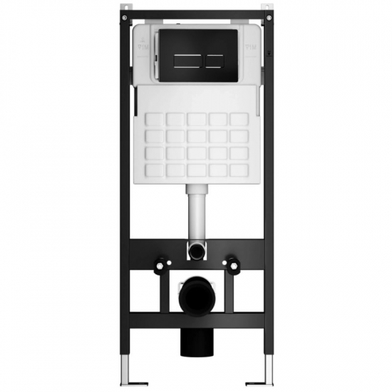 Система инсталляции для унитазов WAVE Механика, кнопка V2 чёрный матовый