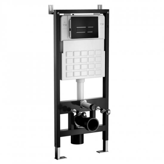 Система инсталляции для унитазов WAVE Механика, кнопка V2 чёрный матовый