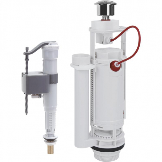 Сливной механизм GAPPO G1890.04 боковая и нижняя подводка 1/2", пневмокнопка