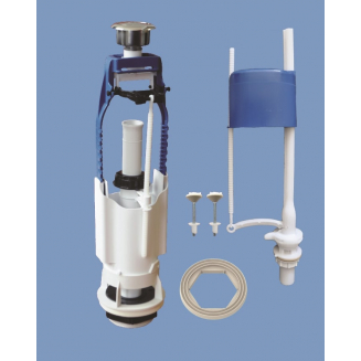 Сливной механизм УКЛАД D40 А105.57.14.3 нижняя подводка 1/2", кнопка металлизированная 