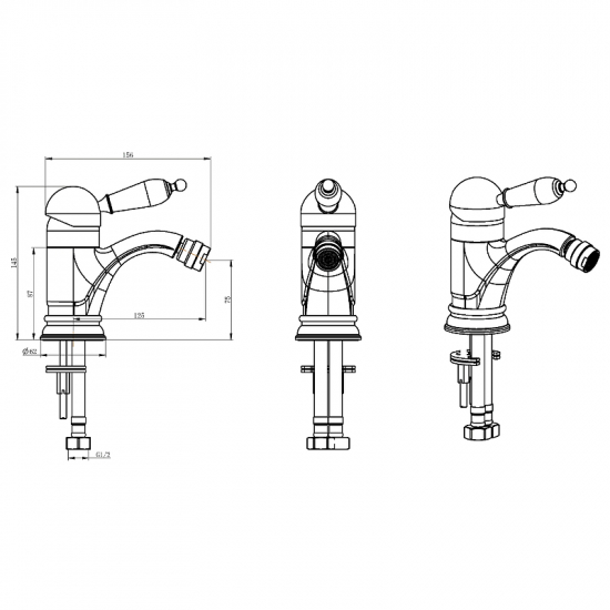 Смеситель для биде BOHEME Provanse Ripresa 366