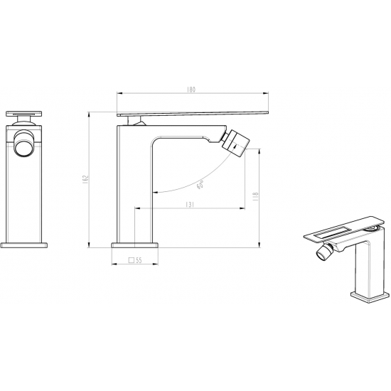 Смеситель для биде BOHEME Q 146-BCR