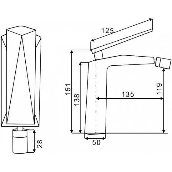 Смеситель для биде BOHEME Venturo 386