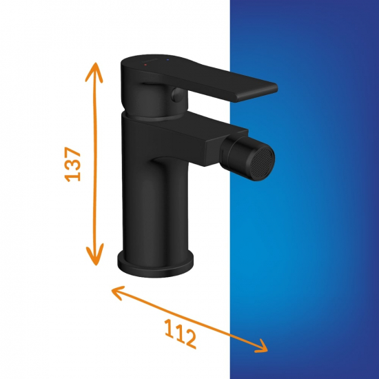 Смеситель для биде CERSANIT Brasko A63110 чёрный