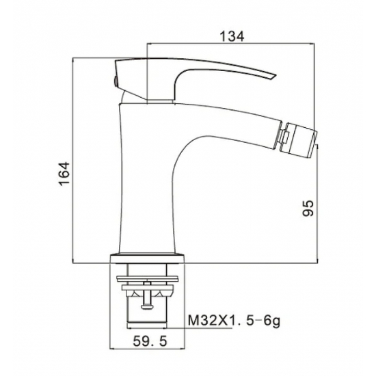 Смеситель для биде GAPPO G07-8 G5007-8 белый хром