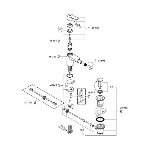Смеситель для биде GROHE BauEdge 23331000
