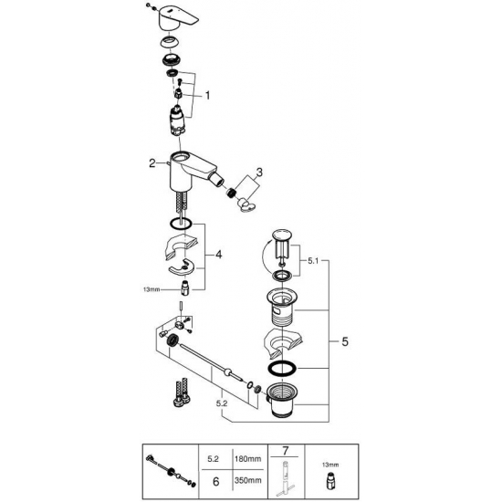 Смеситель для биде GROHE BauEdge 23331001