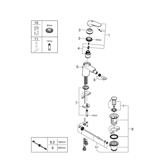 Смеситель для биде GROHE Eurostyle 23720LS3 белая луна