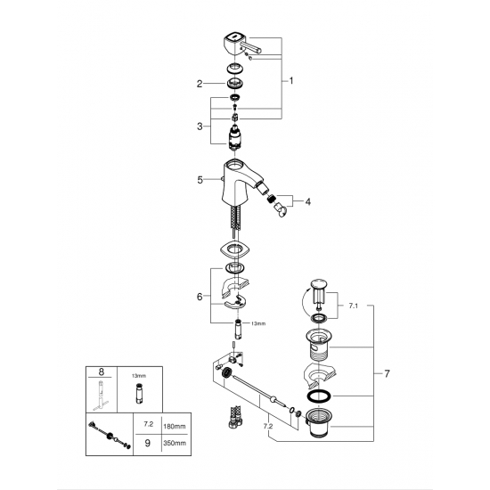 Смеситель для биде GROHE Grandera 23315000