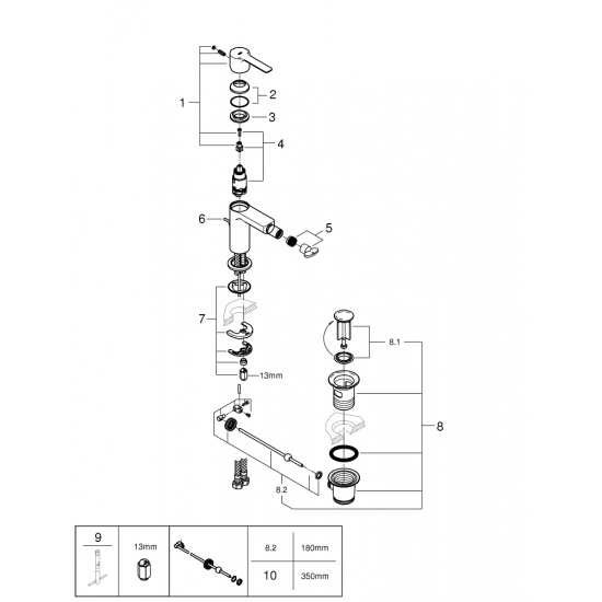 Смеситель для биде GROHE Lineare New 33848001