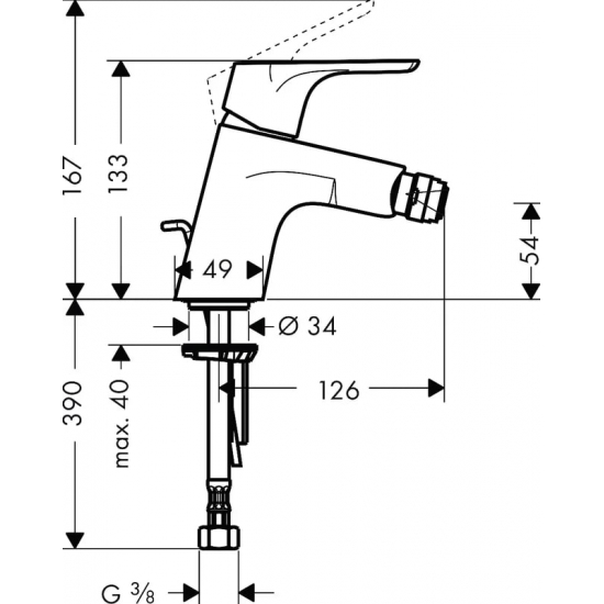 Смеситель для биде HANSGROHE Focus E2 31920000 хром