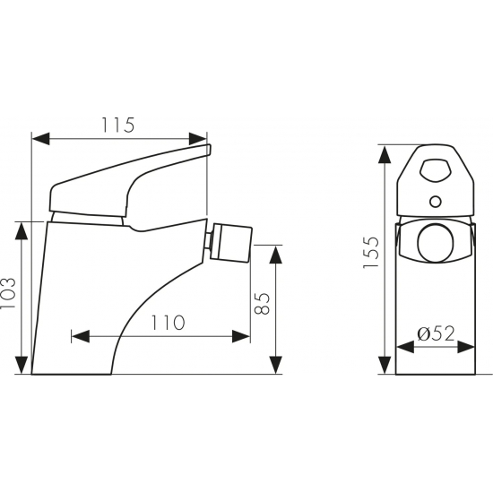 Смеситель для биде KAISER County 55088