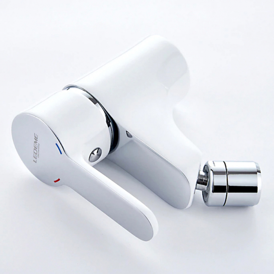 Смеситель для биде LEDEME L5003W белый/хром