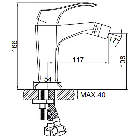 Смеситель для биде LEDEME L5042