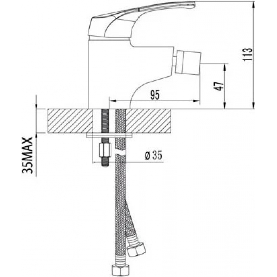 Смеситель для биде LEMARK Omega LM3108C хром