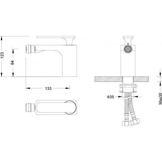 Смеситель для биде TIMO Torne 4362/00F хром