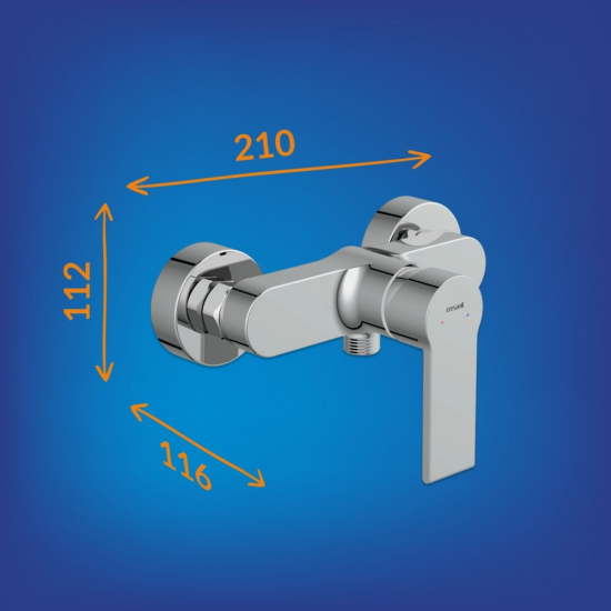 Смеситель для душа CERSANIT Brasko A63022 хром
