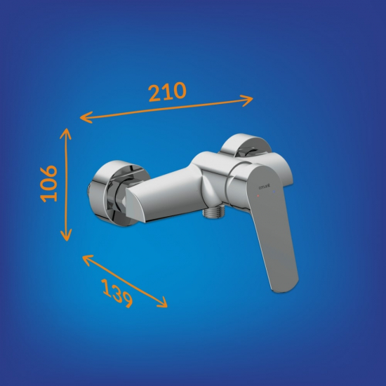 Смеситель для душа CERSANIT Flavis A63036 хром