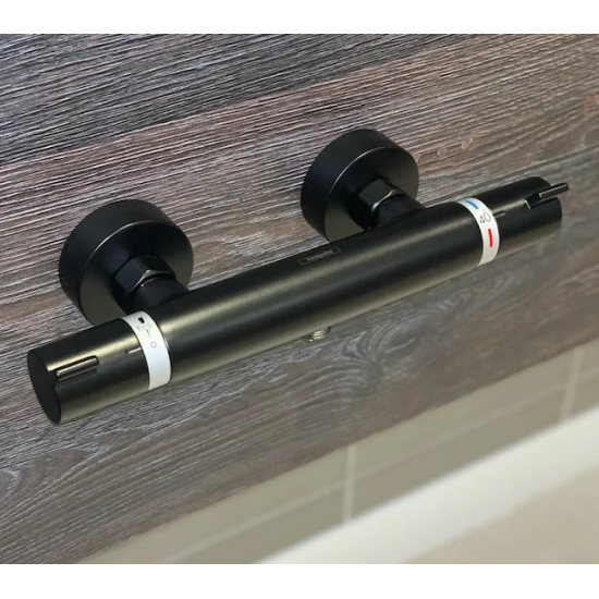 Смеситель для душа HANSGROHE Ecostat Comfort 13116670 с термостатом, матовый чёрный